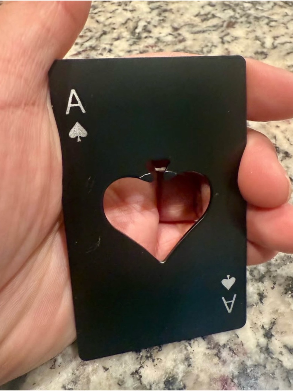*NEW* Ace of Spades Card sized Poker Card Protector & Bottle opener